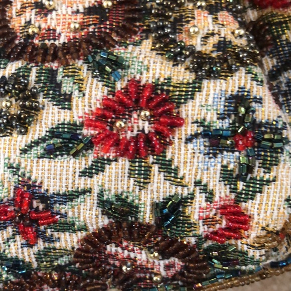 Vintage Flowers Beaded Purse - Picture 4 of 12